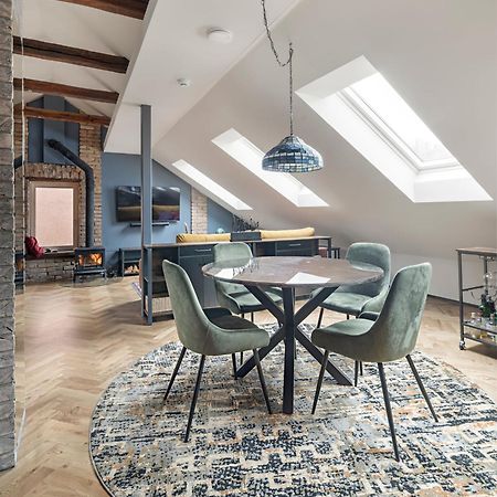 Ferienwohnung Cozy Penthouse Wilna Exterior foto
