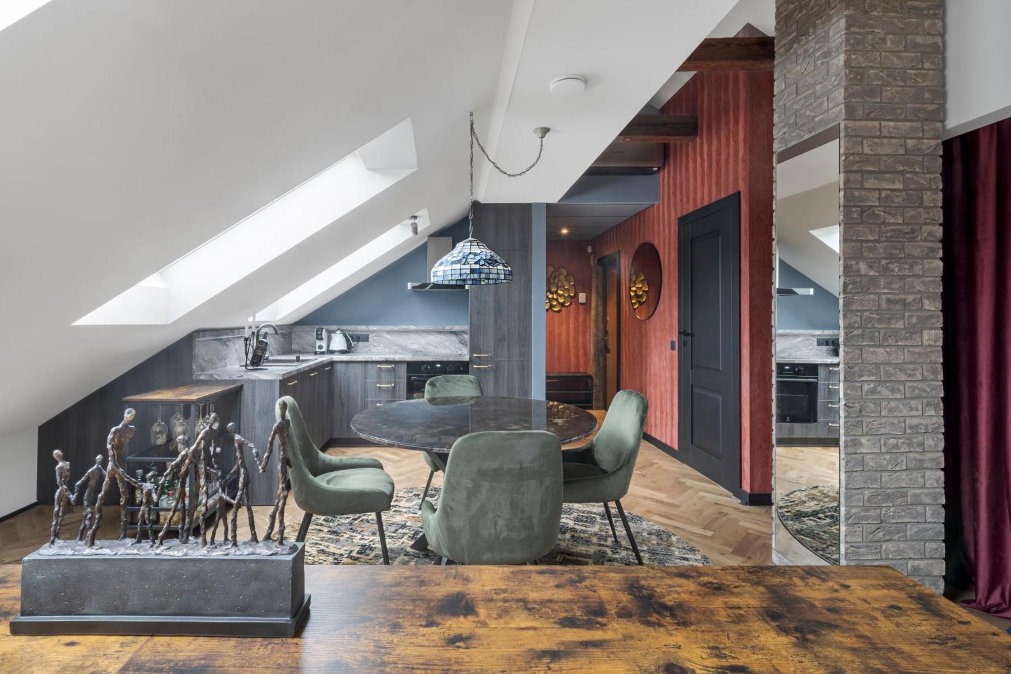 Ferienwohnung Cozy Penthouse Wilna Exterior foto