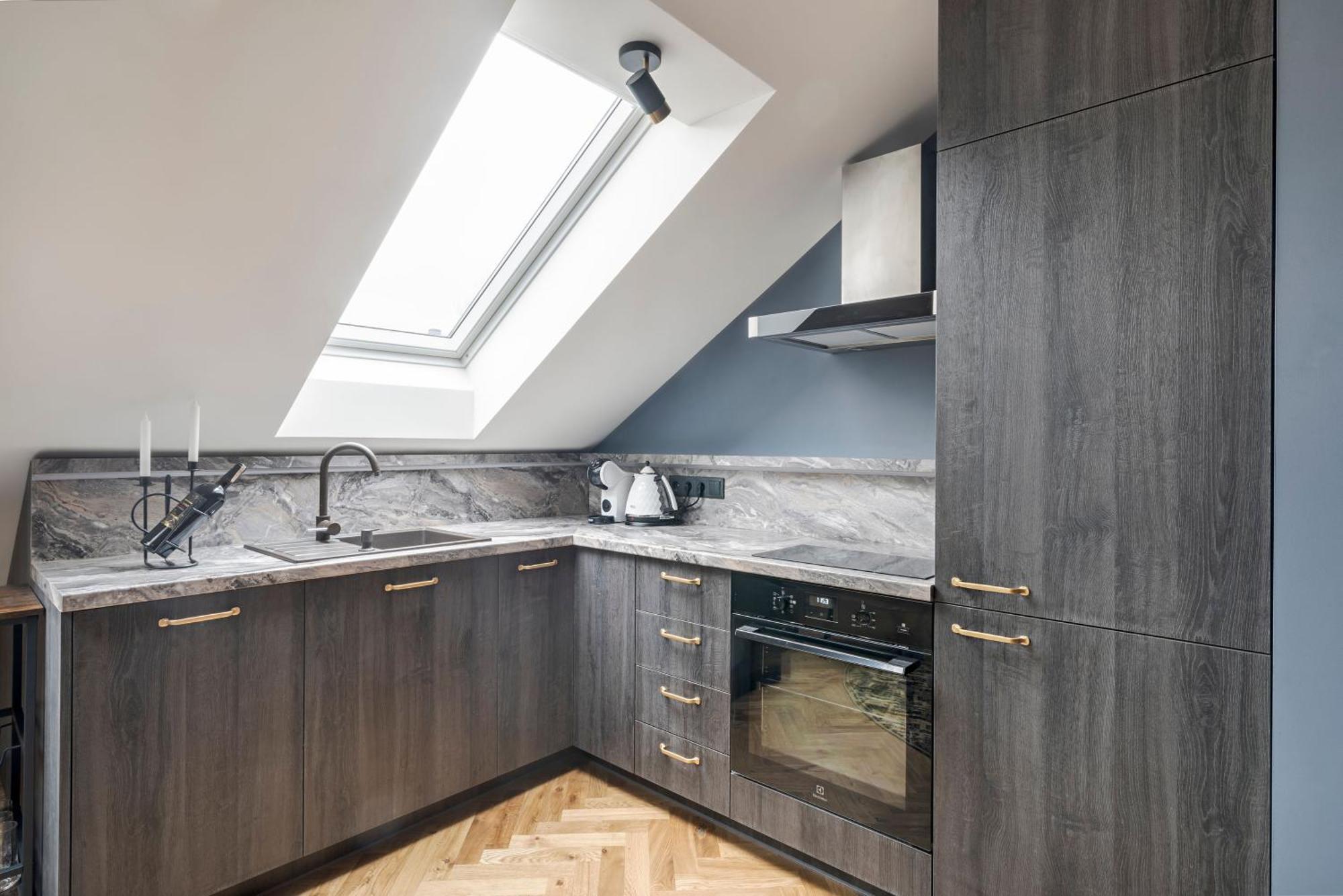 Ferienwohnung Cozy Penthouse Wilna Exterior foto
