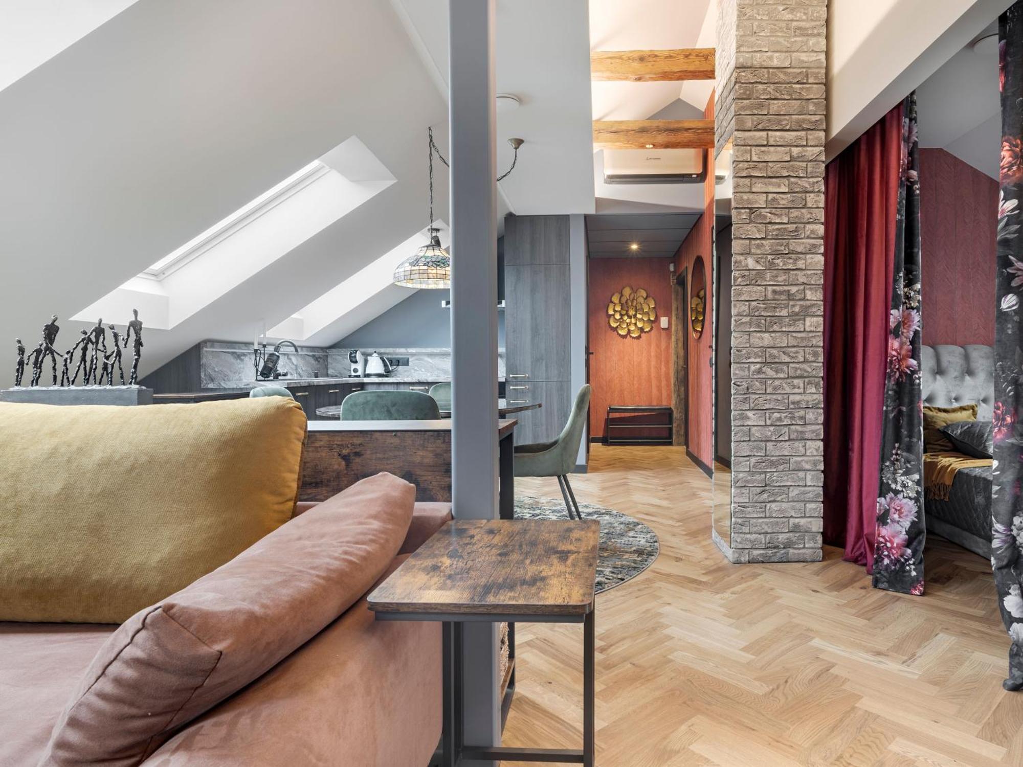 Ferienwohnung Cozy Penthouse Wilna Exterior foto